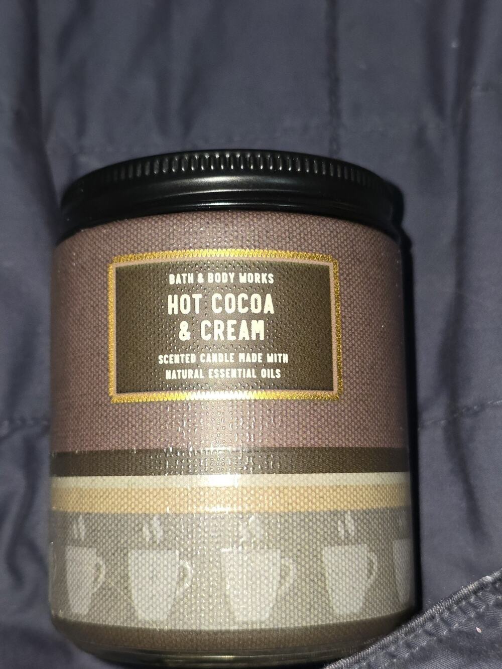 Bath & Body Works Hot Cocoa & Cream Single Wick Candle Chocolate Marshmallow NEW